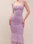 Nadia Ruched Fishtail Dress