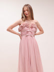 Blush Petal Bow Tulle Gown