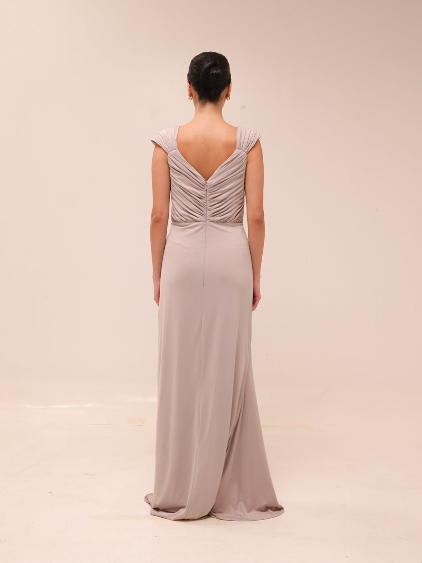 Celeste Pleated Drape Gown