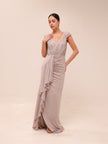 Celeste Pleated Drape Gown
