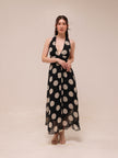 Monaco Polka Halter Midi Dress