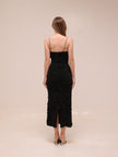 Walsworth Ruched Ruffle Midi Dress