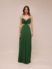 Emerald Cutout Pleated Maxi Dress