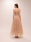 Elara Lace Corset Midi Dress