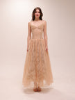Elara Lace Corset Midi Dress
