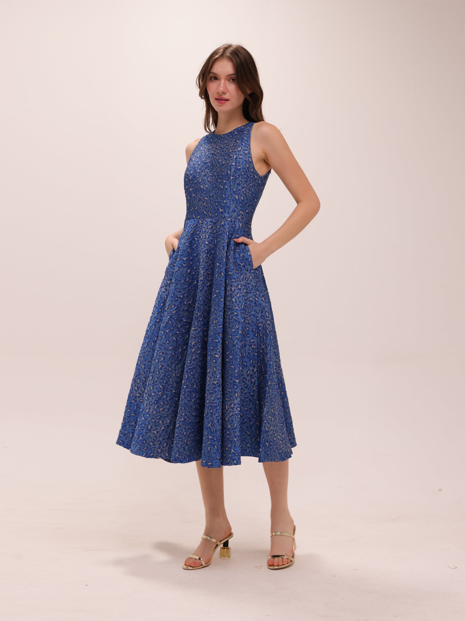 Charlotte Blue Midi Dress