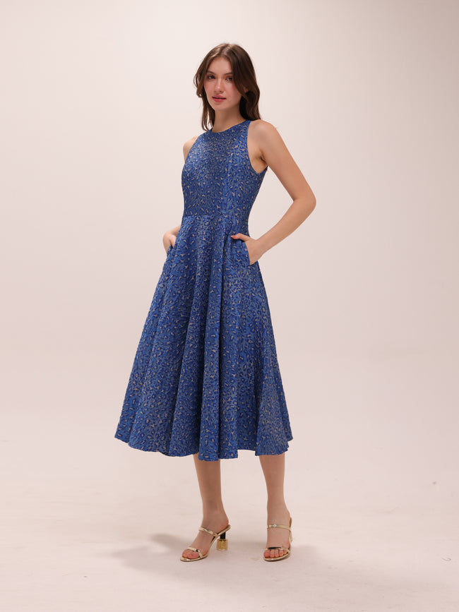 Charlotte Blue Midi Dress