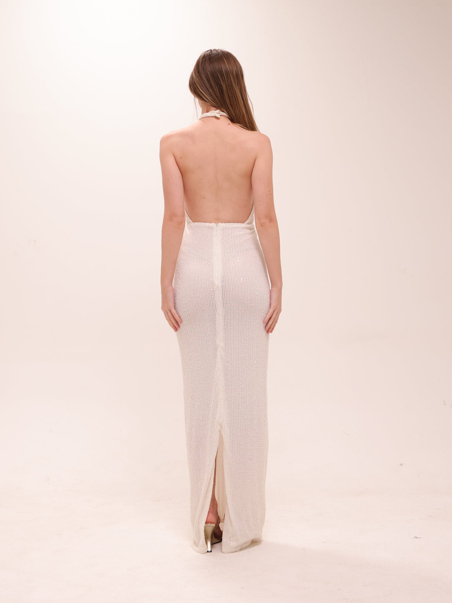 Seraphine Sequin Halter Gown