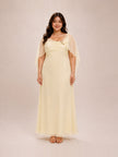 Seraphina Cape Gown in Yellow
