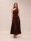 One Shoulder Ruched Dress