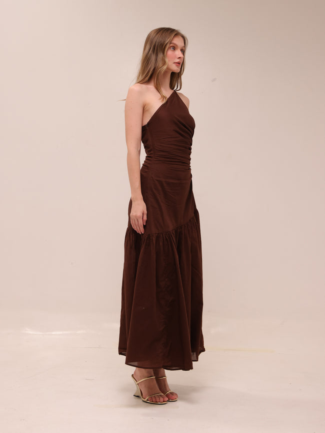 One Shoulder Ruched Dress