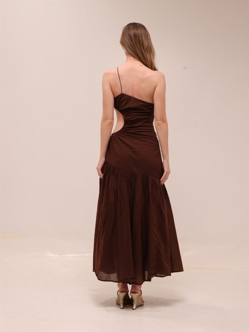One Shoulder Ruched Dress