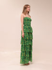 Smocked Strapless Tiered Maxi Dress