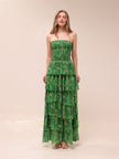 Smocked Strapless Tiered Maxi Dress