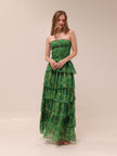 Smocked Strapless Tiered Maxi Dress