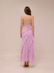 Lilac Ruffle Chiffon Slip Maxi Dress