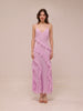 Lilac Ruffle Chiffon Slip Maxi Dress