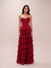 Crimson Rosette Corset Dress