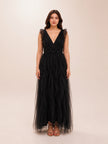 Blush Bow Gown in Black