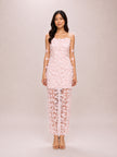 Camille Floral Dress in Light Pink