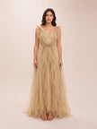 Blush Bow Gown in Champagne