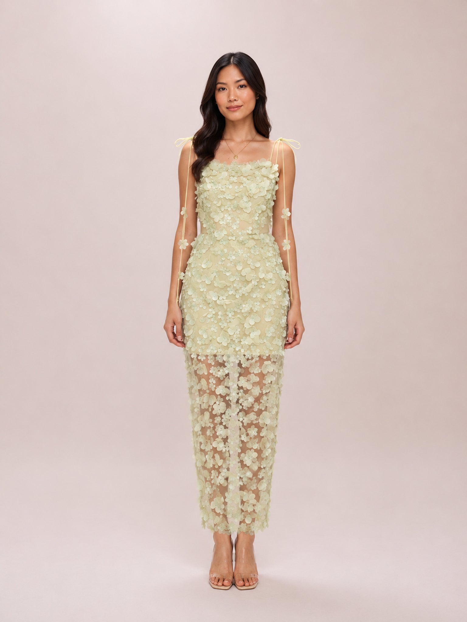 Camille Floral Dress in Green