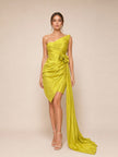 Zia Dress in Chartreuse