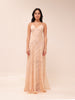Lace Panel Satin Maxi Gown