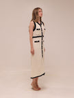 Parisian Knit Button Midi Dress