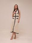 Parisian Knit Button Midi Dress
