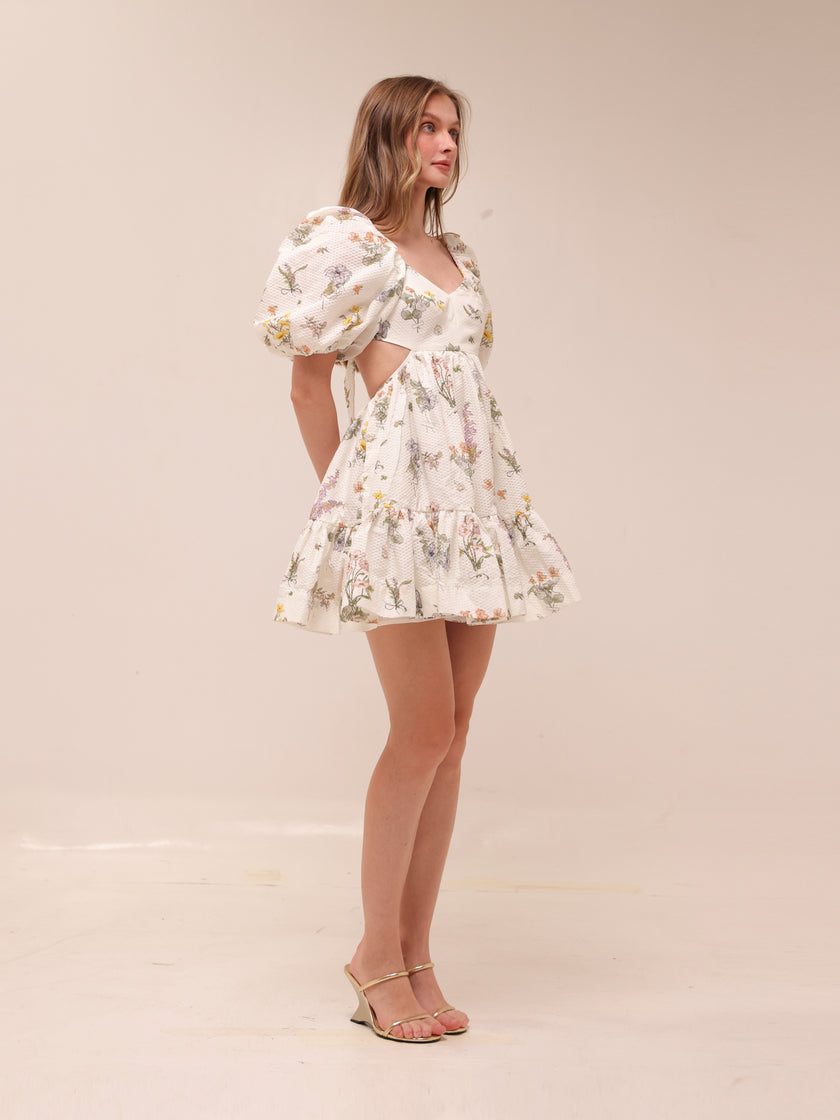 Jeannie Puff Sleeve Mini Dress