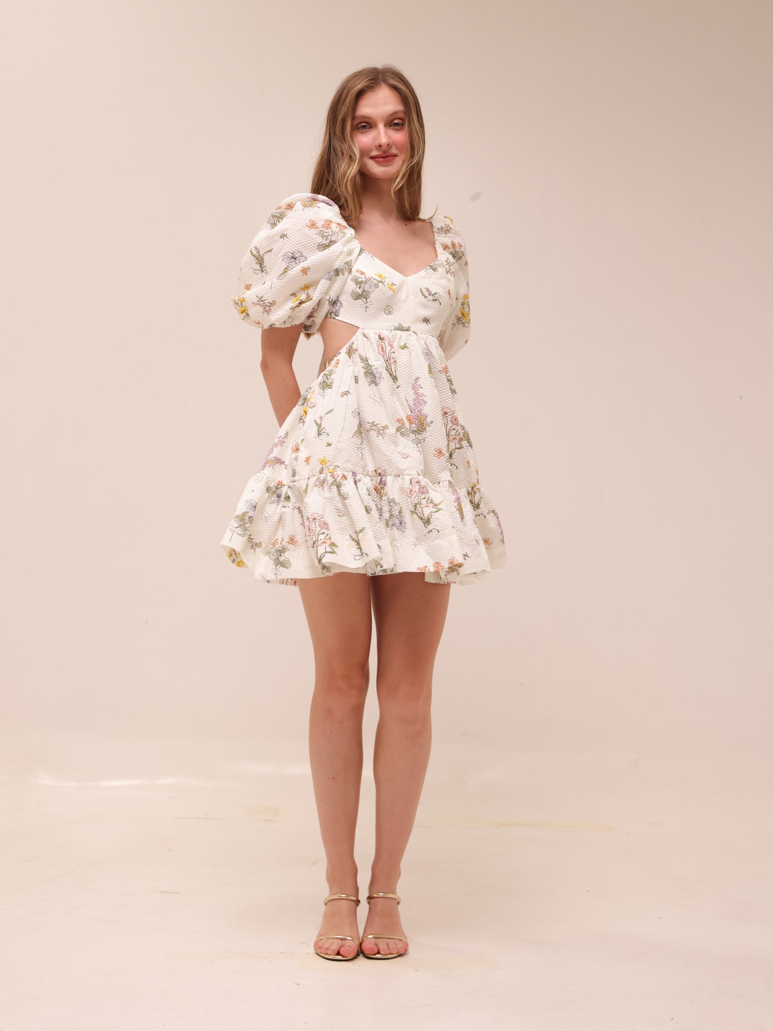 Jeannie Puff Sleeve Mini Dress