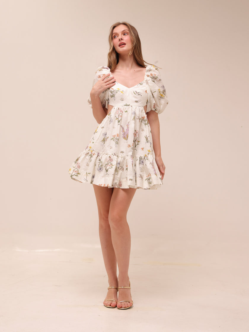 Jeannie Puff Sleeve Mini Dress
