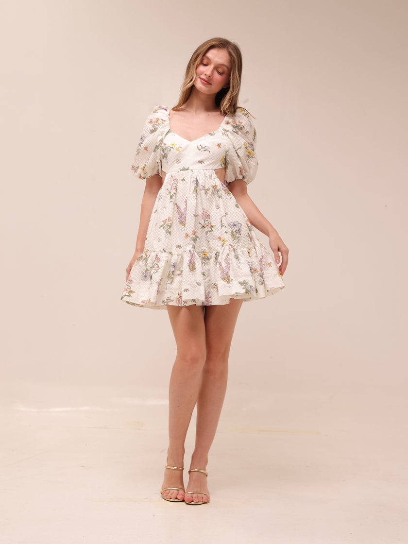 Jeannie Puff Sleeve Mini Dress