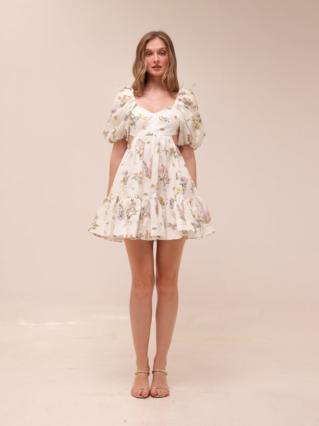 Jeannie Puff Sleeve Mini Dress