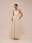 Isabelle Pleated Halter Dress