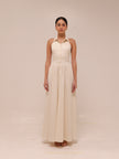Isabelle Pleated Halter Dress