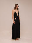 Noir Cutout Plunge Dress