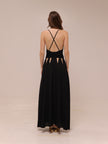 Noir Cutout Plunge Dress
