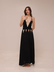 Noir Cutout Plunge Dress