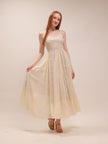 Amélie Lace Maxi Dress in Buttercream