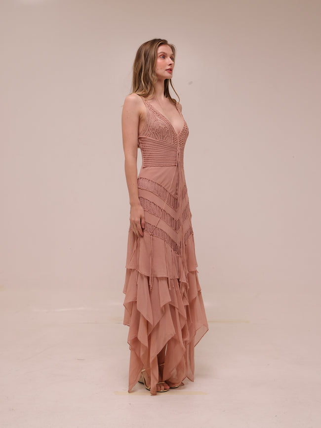 Dahlia Desert Rose Gown