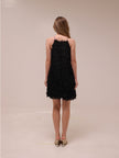 Feather Shimmer Mini Halter Dress