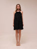 Feather Shimmer Mini Halter Dress