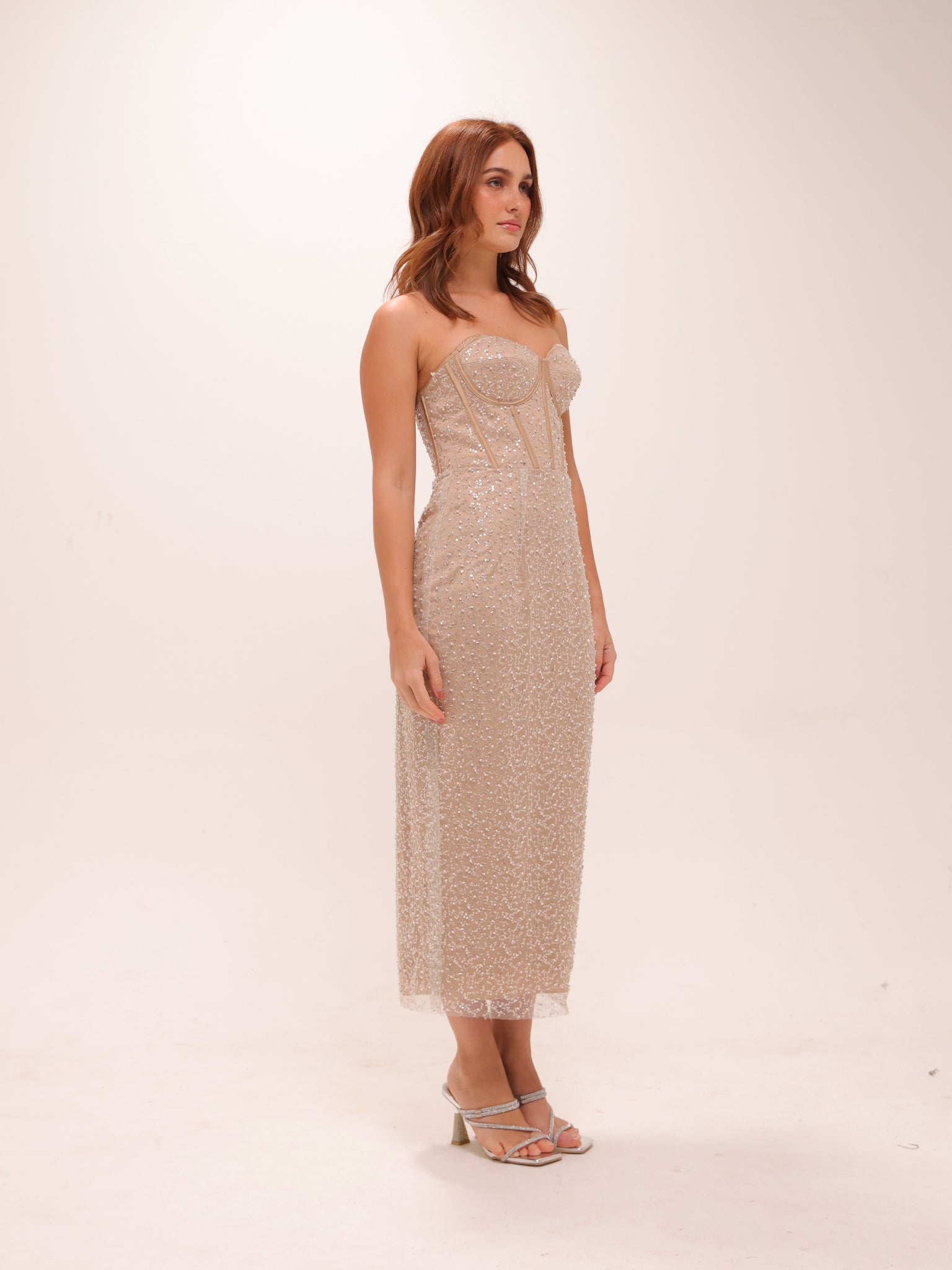 Crystal Corset Midi Dress
