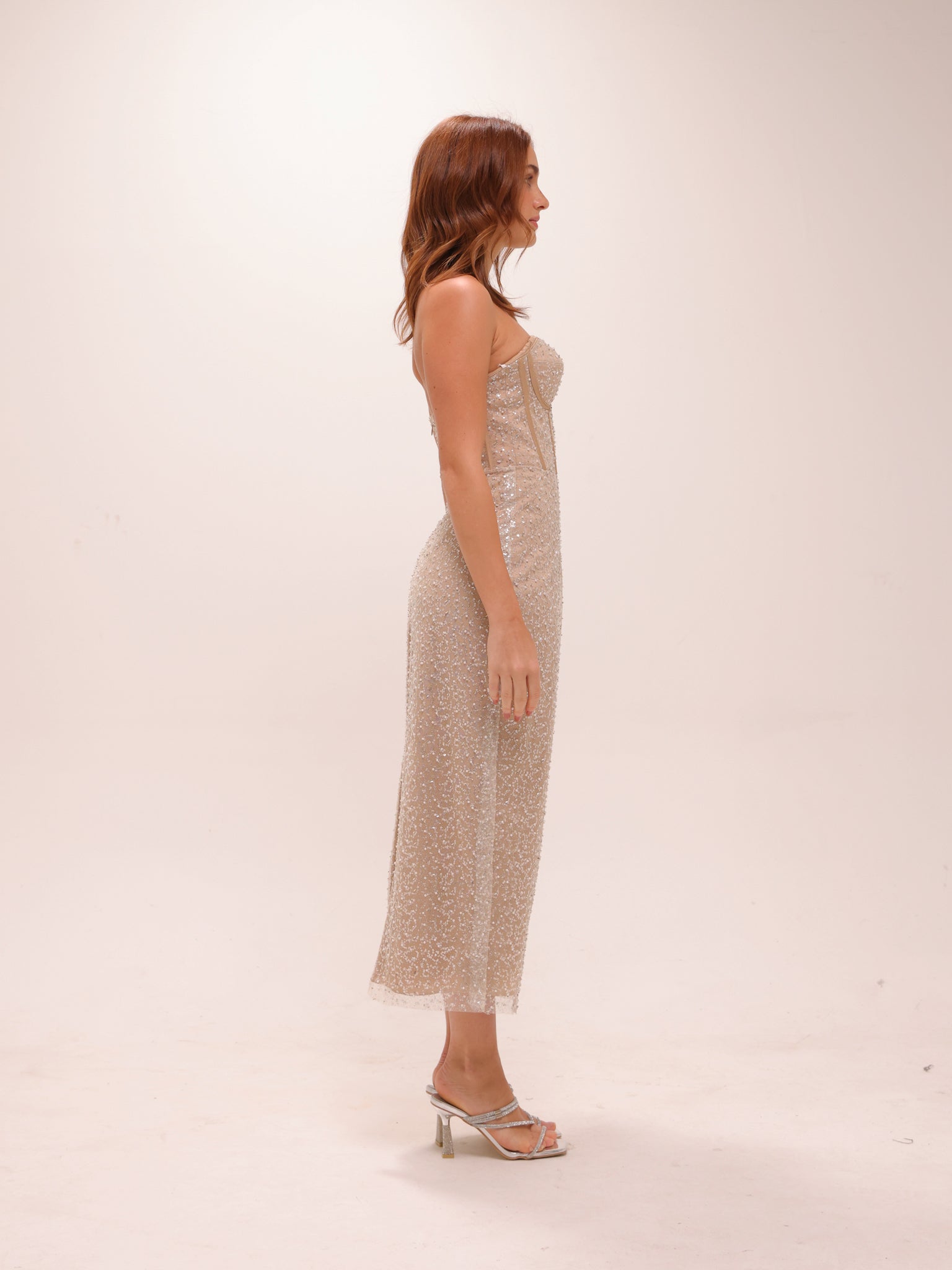 Crystal Corset Midi Dress