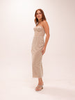 Crystal Corset Midi Dress