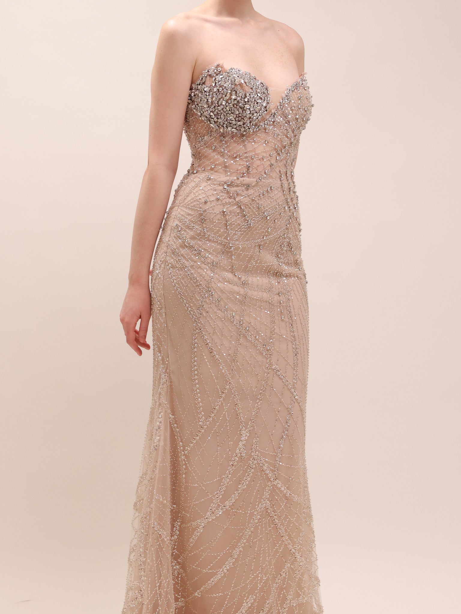 Aurora Beaded Evening Gown
