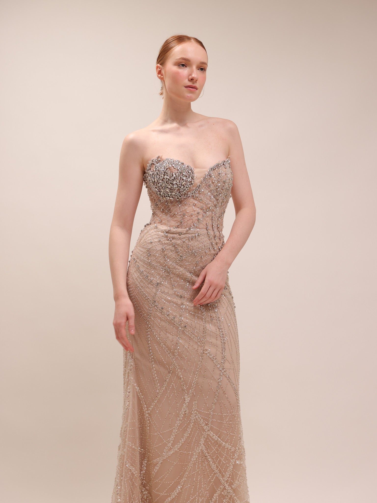 Aurora Beaded Evening Gown