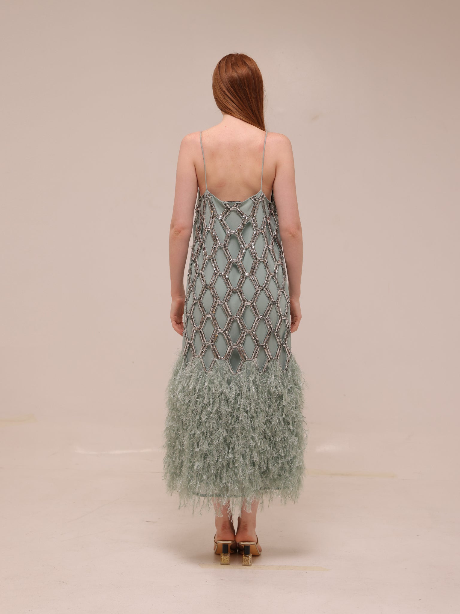Geo Sequin Midi Dress